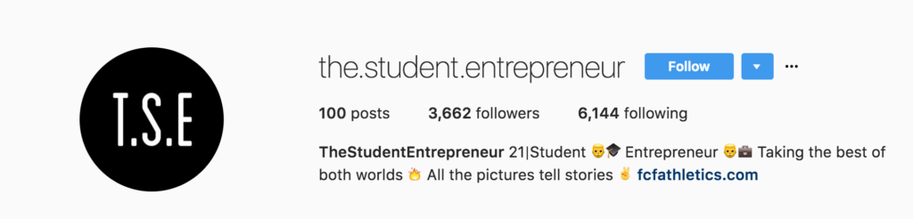 instagram bio that was poorly written